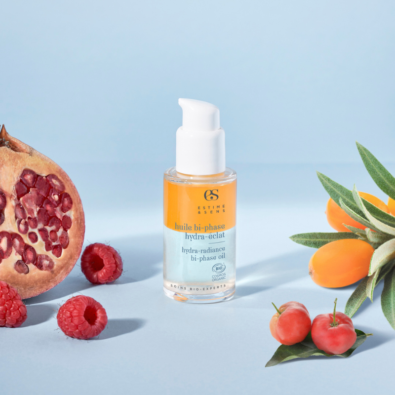 estime and sens hydra radiance bi phase oil image with fruit